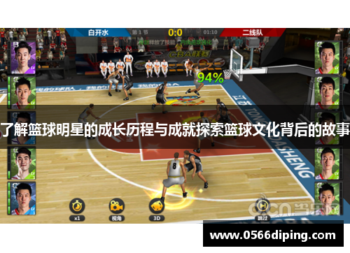 了解篮球明星的成长历程与成就探索篮球文化背后的故事